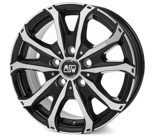 16'' 5x108 MSW 48 Van Gloss Black Full Polished ET46 7J