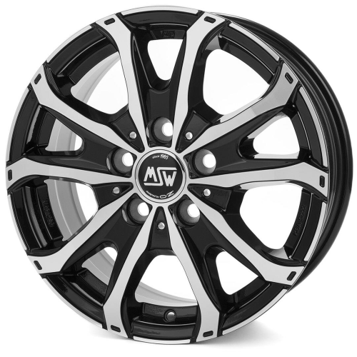 16'' 5x160 MSW 48 Van Gloss Black Full Polished ET60 6.5J