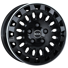 16'' 6x130 MAK Overland Gloss Black Mirror Ring ET50 6.5J