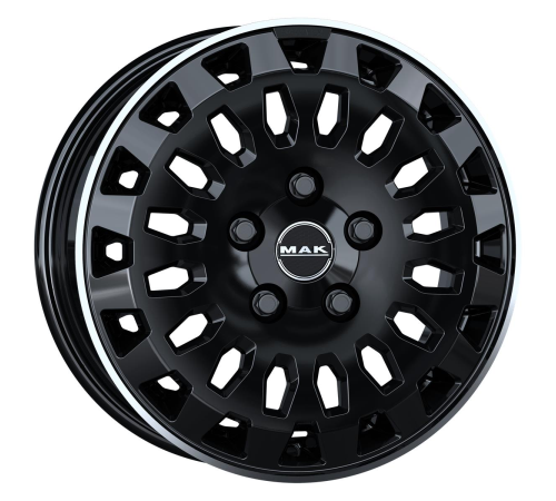 16'' 5x108 MAK Overland Gloss Black Mirror Ring ET46 6.5J