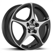 17" 4x100 Ronal R53 MATT BLACK-FRONT CUT ET40 7.0J