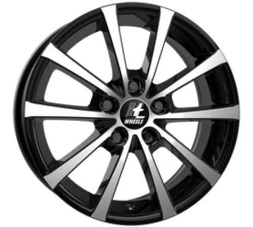 17" 5x108 IT WHEELS ALICE GLOSS BLACK POLISHED ET45 7.0J