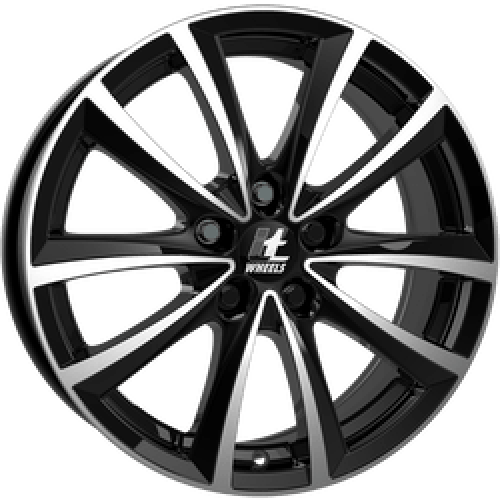 17" 5x108 IT WHEELS ELENA GLOSS BLACK POLISHED ET45 7.0J