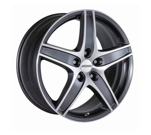18" 5x130 Ronal R48 TITANIUM-FRONT CUT ET48 8.5J