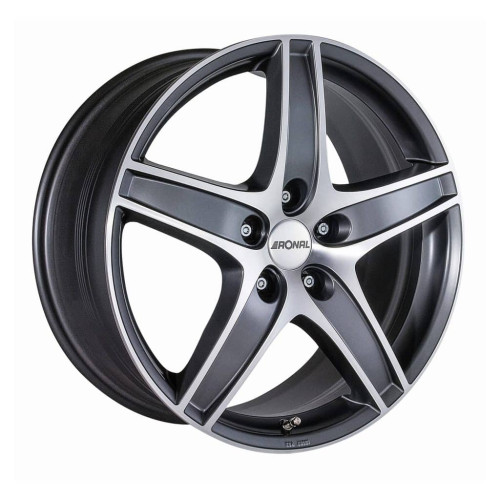18" 5x130 Ronal R48 TITANIUM-FRONT CUT ET48 8.5J