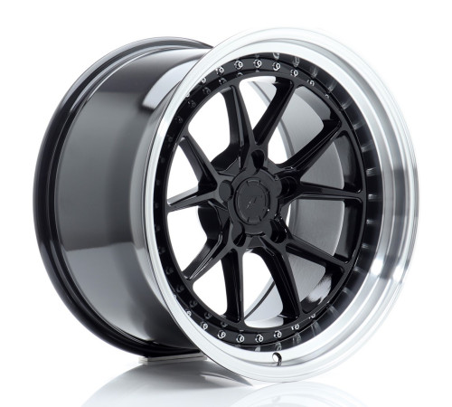 JR WHEELS JR39 18X10,5 ET15-22 5H BLANK GLOSS BLACK W/ MACHINED LIP