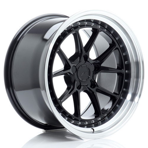 JR WHEELS JR39 18X10,5 ET15-22 5H BLANK GLOSS BLACK W/ MACHINED LIP