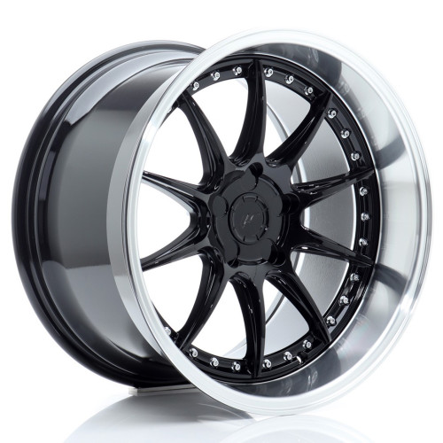 JR WHEELS JR41 18X10,5 ET15-25 5H BLANK GLOSS BLACK W/ MACHINED LIP